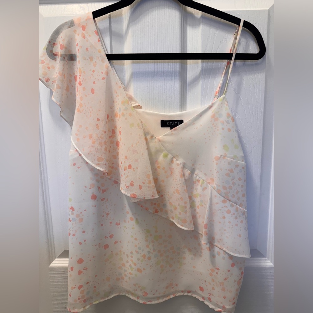 1. State Women's Camisole - white and Pink